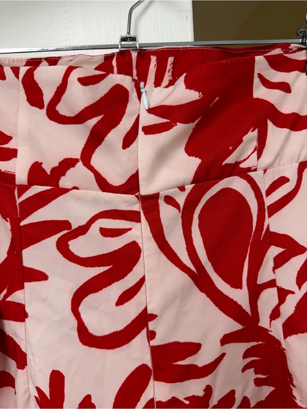 NWT Zara Printed Halter Midi Dress Red Tropical Floral Size L - Picture 10 of 15